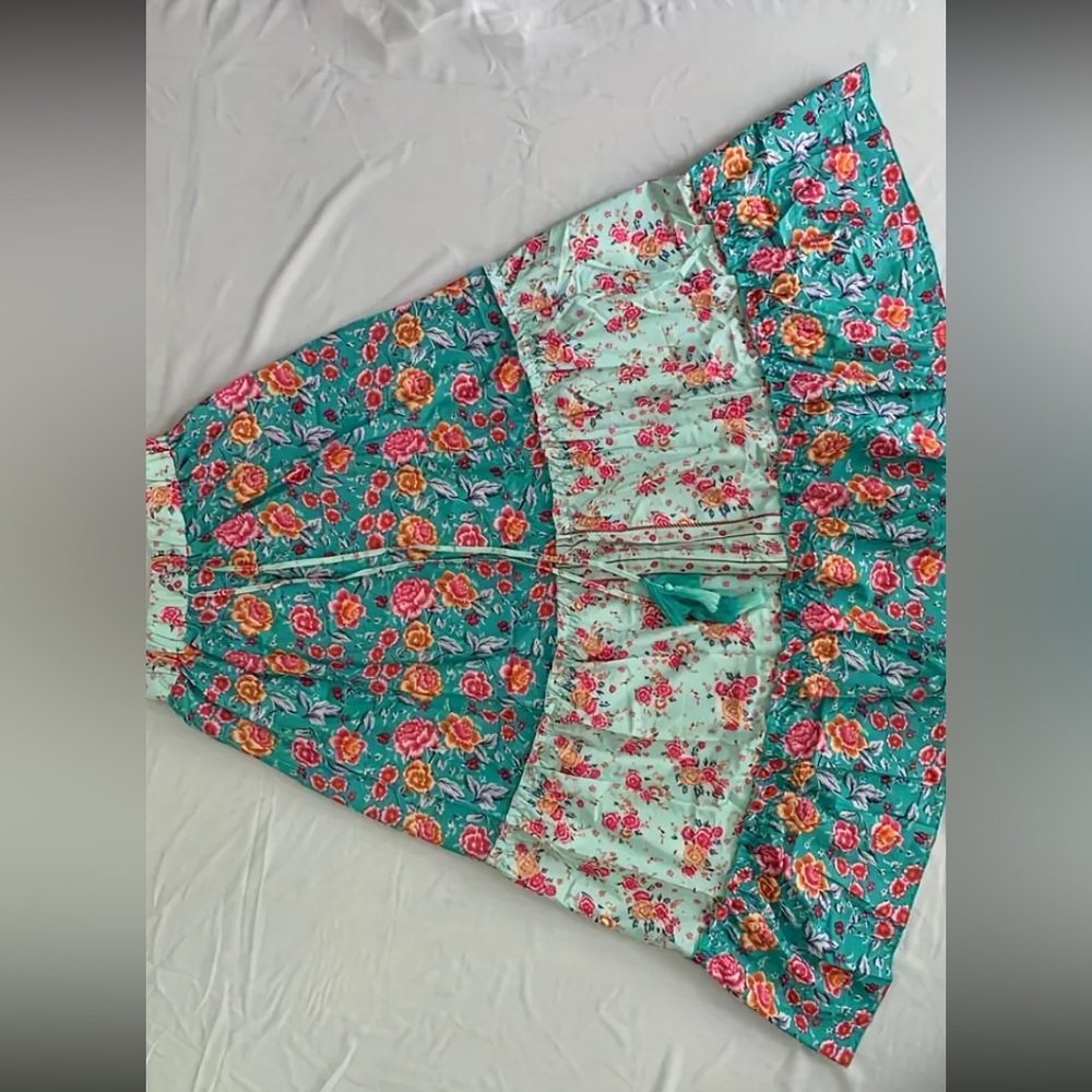 Boho floral print ruffle hem maxi dress - Picture 4 of 5